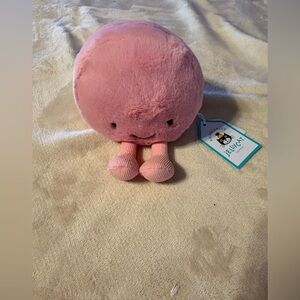 Jellycat Dusky Pink Round Plush with Embroidered Emblem